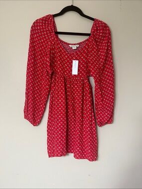 NWTAmerican Eagle Outfitters Red Printed Midi Dress